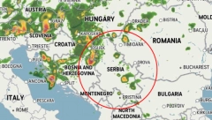 MAPA POKAZUJE KOJI DEO SRBIJE JE PRVI NA UDARU NEVREMENA Oluja stiže sa zapada, kreće se ogromnom brzinom!