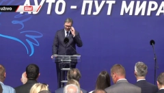 PREDSEDNIK NA OTVARANJU DEONICE AUTOPUTA MIRA Vučić: Srbija neće stati (FOTO/VIDEO)