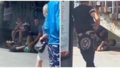 MAKLJAŽA NA ZELENJAKU USRED BELA DANA Jedan spodbio drugog kolenom, ovaj šutira... Haos prizor na ulici