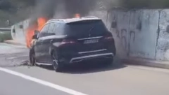GORI AUTOMOBIL KOD BUBANJ POTOKA Plamen sve guta (VIDEO)