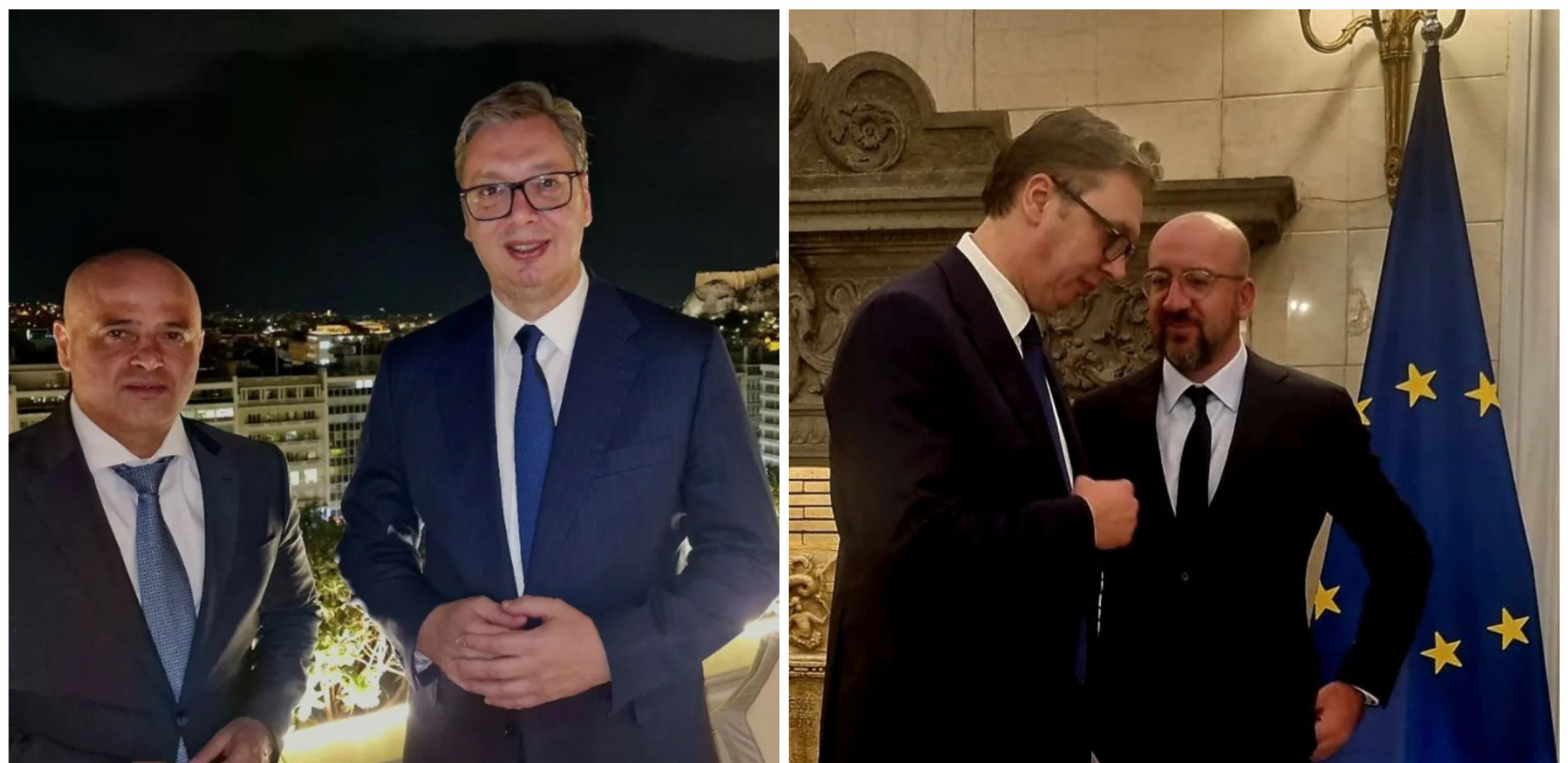 SUSRET SA PRIJATELJIMA Predsednik Vučić u Atini sa Kovačevskim i Mišelom (FOTO)