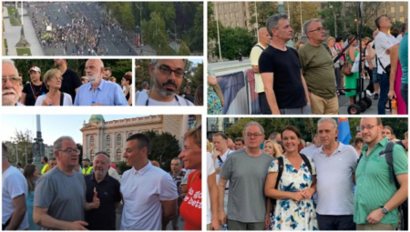 OKUPLJENI SE RAZIŠLI Završen 17. po redu politički protest u Beogradu (FOTO/VIDEO)
