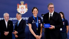 BESKRAJNO VAM HVALA NA SVEMU Predsednik Vučić čestitao odbojkašicama na srebru u Briselu