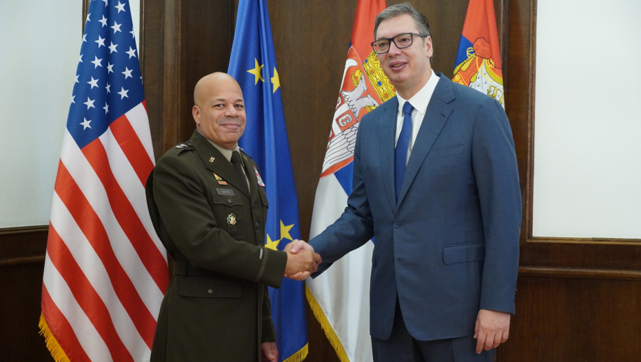 VUČIĆ NAKON SASTANKA SA KOMANDANTOM NACIONALNE GARDE OHAJA "Srbija je opredeljena da nastavi da gradi buduće strateško partnerstvo sa SAD"