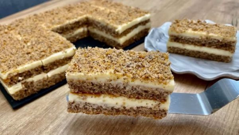 STARINSKI RECEPT NAŠIH BAKA, KOJI NE IZLAZI IZ MODE Kolač sa orahom i jogurtom, miriše na vrhunski užitak