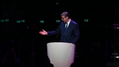 VUČIĆ ODRŽAO GOVOR U BUDIMPEŠTI Glavna tema: Demografska kretanja u Srbiji i svetu