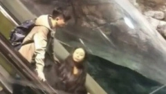 SPUŠTALI SU SE POKRETNIM STEPENICAMA, A ONDA... Malo ko bi se usudio da ovo uradi (VIDEO)