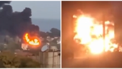 IZBIO VELIKI POŽAR KOD SKLADIŠTA NAFTE U SOČIJU Crni dim kulja u nebo blizu aerodroma (VIDEO)