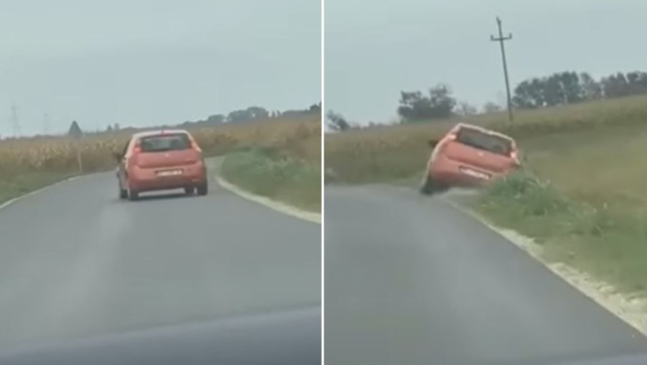 VOZIO SA ČAK 4.42 PROMILA Pijani vozač sleteo sa puta (VIDEO)