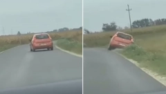 VOZIO SA ČAK 4.42 PROMILA Pijani vozač sleteo sa puta (VIDEO)