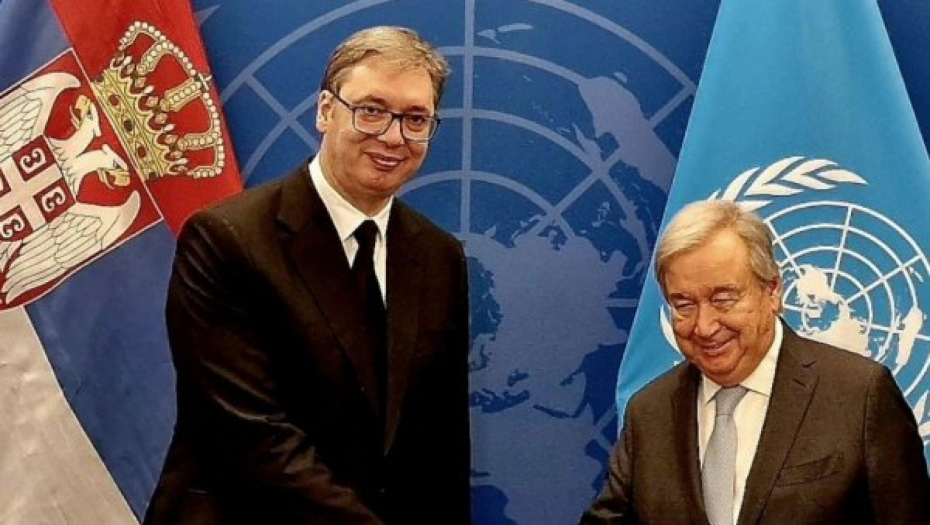 "ODLIČAN RAZGOVOR" Predsednik Vučić se sastao sa Guterešom u NJujorku (FOTO)