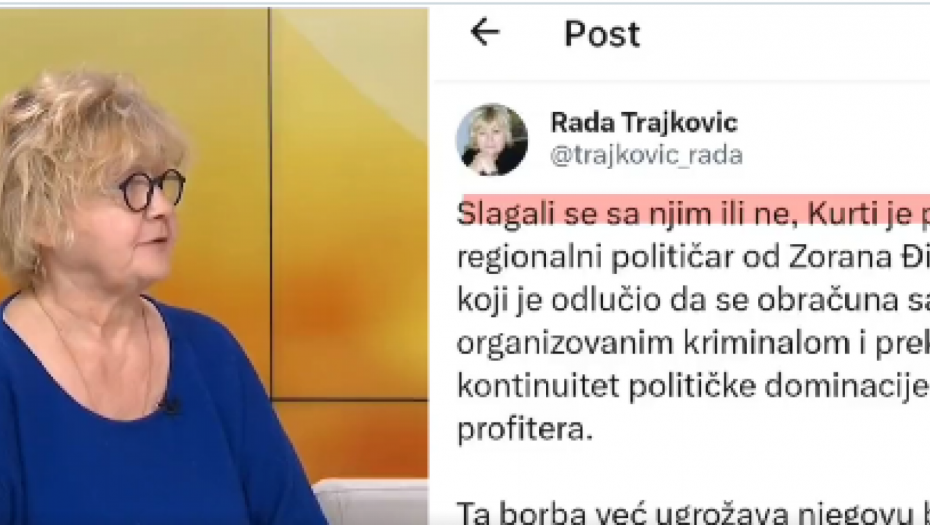 RADA TRAJKOVIĆ NAPADA VUČIĆA, A KURTI JOJ JE "NOVI ĐINĐIĆ" I BORAC PROTIV KORUPCIJE!