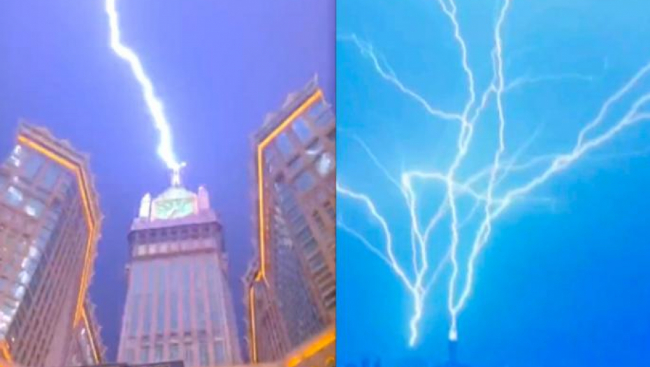 PRIRODNI FENOMEN ILI ČUDO? Munje kao da izbijaju iz kule sa satom i idu ka nebu (VIDEO)