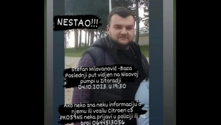 "NIKAD NE BI OTIŠAO DA SE NE JAVI" Porodica nestalog Stefana iz Prokuplja očajna, mole za pomoć