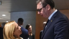 JAČANJE ODNOSA SRBIJE I ITALIJE Vučić se sastao sa Đorđom Meloni (FOTO)