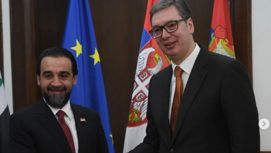 VUČIĆ SE SASTAO SA PREDSEDNIKOM PARLAMENTA REPUBLIKE IRAK "Zahvalio sam im na nepriznavanju jednostrano proglašene nezavnosti tzv. Kosovo"