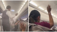 IZBIO OPŠTI METEŽ U AVIONU Putnici mlataraju rukama, stjuard prska sprej na sve strane! Neobična scena u Meksiku (VIDEO)