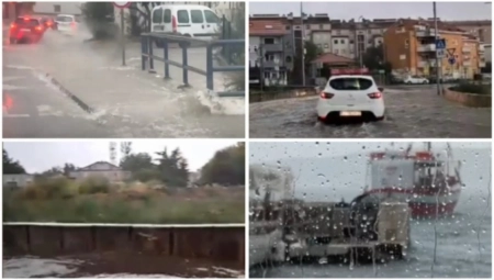 EKSTREMNO NEVREME NAPRAVILO HAOS U HRVATSKOJ Plove šahtovi po poplavljenim ulicama, saobraćaj u kolapsu (VIDEO)