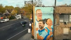 SRPSKI SPORTSKI JUNACI Osvanuo mural u Čikagu posvećen Ivani Španović, Novaku Đokoviću i Nikoli Jokiću (FOTO)