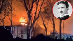 PRVI SNIMCI POŽARA TESLINE LABORATORIJE Plamen zahvatio sve, vatrogasci ne mogu da ugase stihiju (VIDEO)