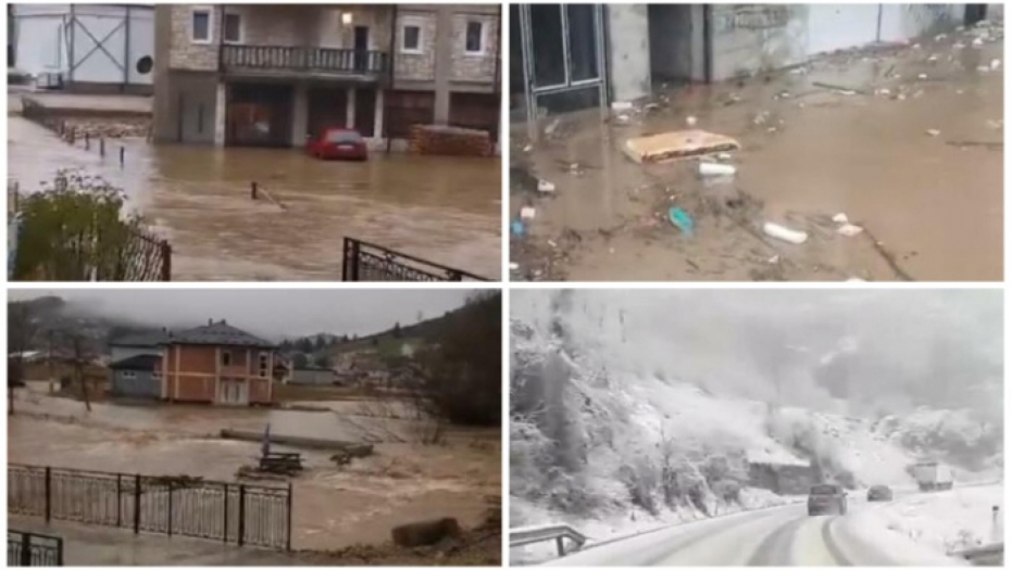 HAVARIJA NAKON NEVREMENA U CRNOJ GORI Jedan deo zemlje poplavljen, drugi deo okovan snegom (FOTO/VIDEO)