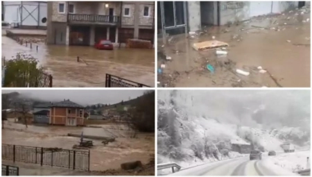 HAVARIJA NAKON NEVREMENA U CRNOJ GORI Jedan deo zemlje poplavljen, drugi deo okovan snegom (FOTO/VIDEO)