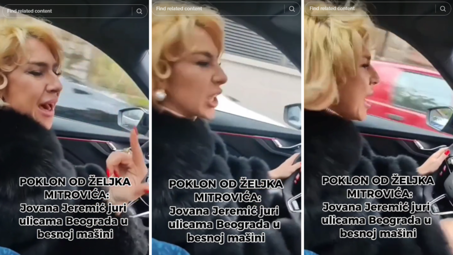 POKLON OD ŽELJKA MITROVIĆA! Jovana Jeremić juri ulicama Beograda u besnoj mašini