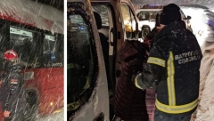 EVAKUACIJA TRAJALA CELU NOĆ Pogledajte kako su vatrogasci izbavili 24 putnika iz zavejanog autobusa u Vranju