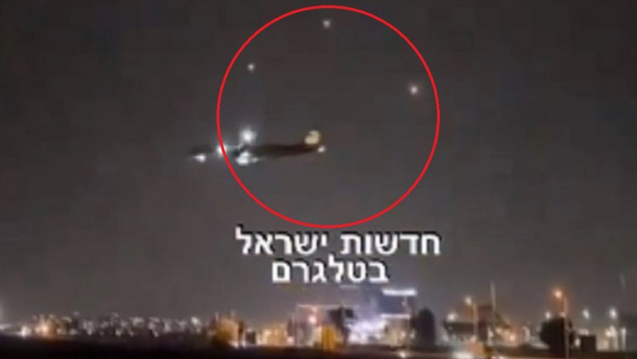 RAKETE PLJUŠTE OKO AVIONA KOJI SLEĆE Ovako nešto do sada nije viđeno u Izraelu (VIDEO)