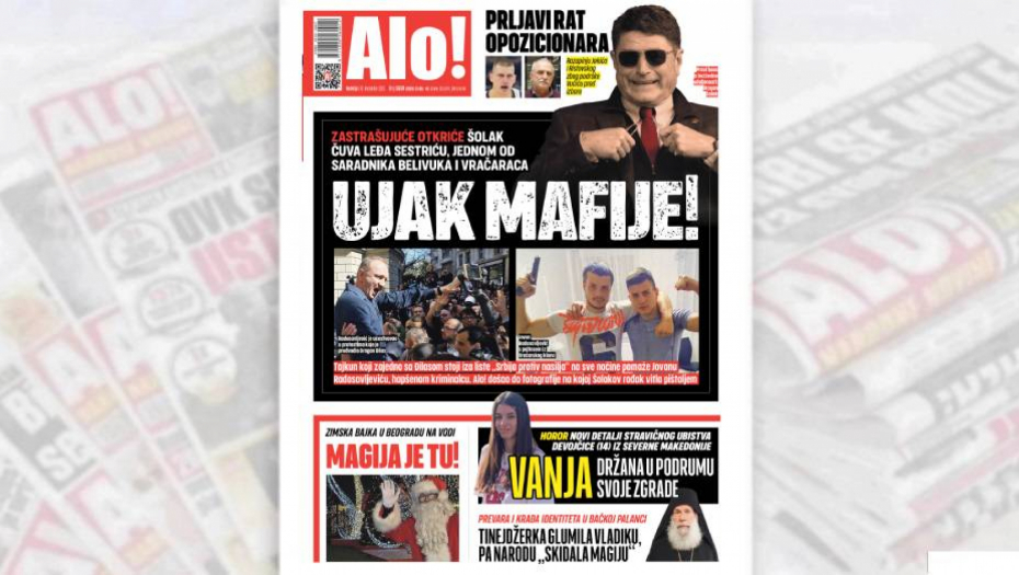 UJAK MAFIJE! Šolak čuva leđa sestriću, jednom od saradnika Belivuka i Vračaraca
