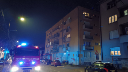 GORI TRAFIKA KOD CRKVE SVETOG MARKA Vatrogasci na terenu