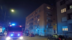 GORI TRAFIKA KOD CRKVE SVETOG MARKA Vatrogasci na terenu