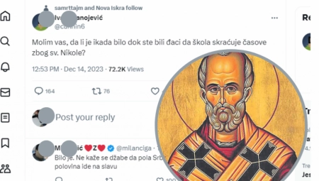 NEKE ŠKOLE SKRAĆUJU ČASOVE ZA SVETOG NIKOLU Roditelji podeljeni na besne i srećne: "Šta je ovo, Bogoslovija?"