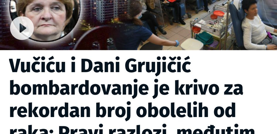 NOVI NAPADI TAJKUNSKOG MEDIJA Bombardovanje nema veze sa kancerom - kao da su nas cvećem gađali!
