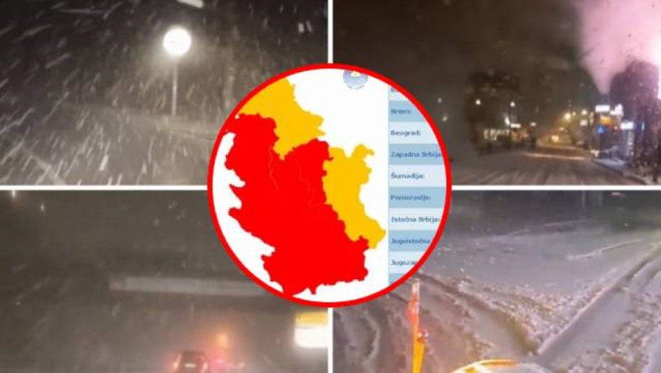 POPALJENI METEOALARMI, VREME JE OPASNO! Sneg i led širom Srbije, sledi drastičan pad temperature