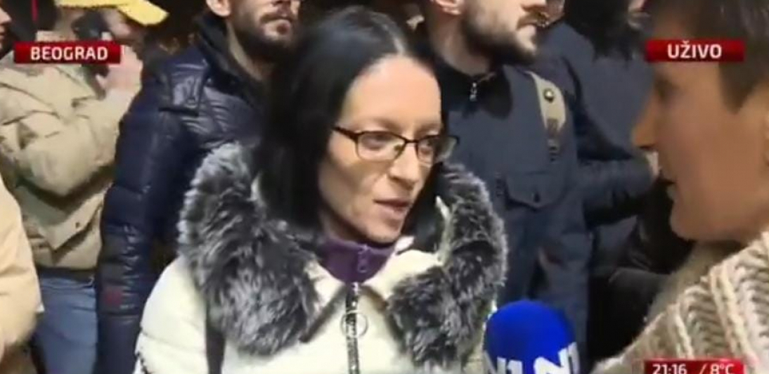 APSURD NA ĐILASOVOM PROTESTU Protiv je "dovođenja ljudi sa stane", pa došla iz Kruševca da ruši Beograd? (VIDEO)