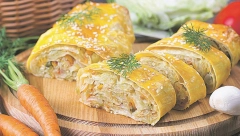 ROLOVANA PITA Sa kupusom i prazilukom, slasna a posna