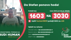 DA STEFAN PONOVO HODA Pošalji 1603 na 3030 ili uplati pomoć na ove račune