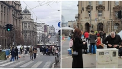 ŠAČICA OD NJIH 30 JOŠ OD ZORE MALTRETIRALA GRAĐANE "Studenti" blokirali centar grada, preko noći spavali po šatorima