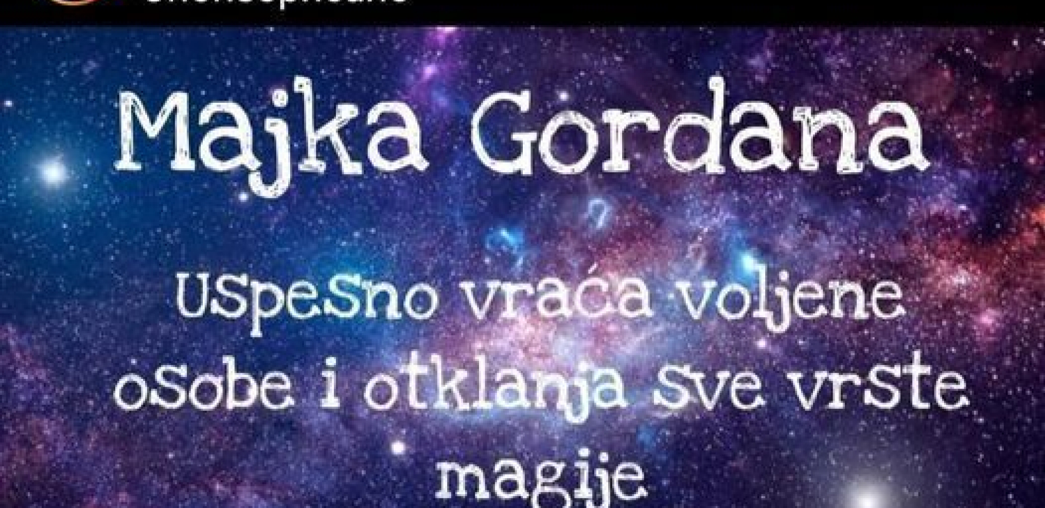 "MAJKA GORDANA SKIDA CRNU MAGIJU" Pozvali smo ženu koja stoji iza ovog oglasa, ona nas napala pa rekla - "ja imam dar"!