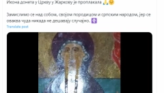 IKONA DONETA U CRKVU U ŽARKOVU JE PROPLAKALA Veroučiteljka objavila snimak ČUDA