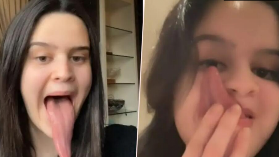NEĆE VAM BITI DOBRO Devojku proslavio EKSTREMNO DUGAČAK JEZIK, a tek da vidite šta sve može da radi sa njim (VIDEO)