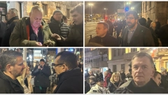 ZAVRŠEN PROSTEST ĐILASOVE KOALICIJE Gotova blokada, politički aktivisti se razilaze (FOTO)
