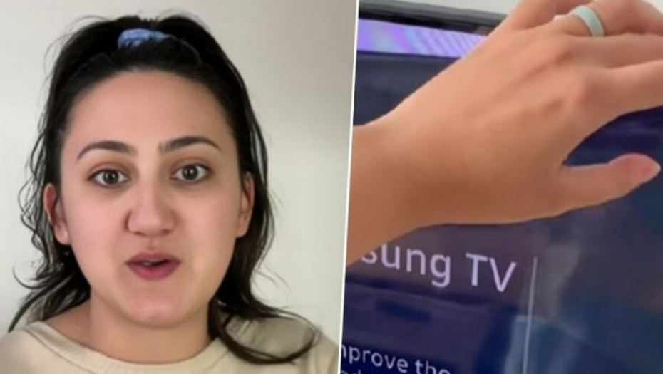DEVOJKA NAPRAVILA FATALNU GREŠKU Mislila da je skinula zaštitnu foliju sa televizora, a ustvari je potpuno UNIŠTILA EKRAN (VIDEO)