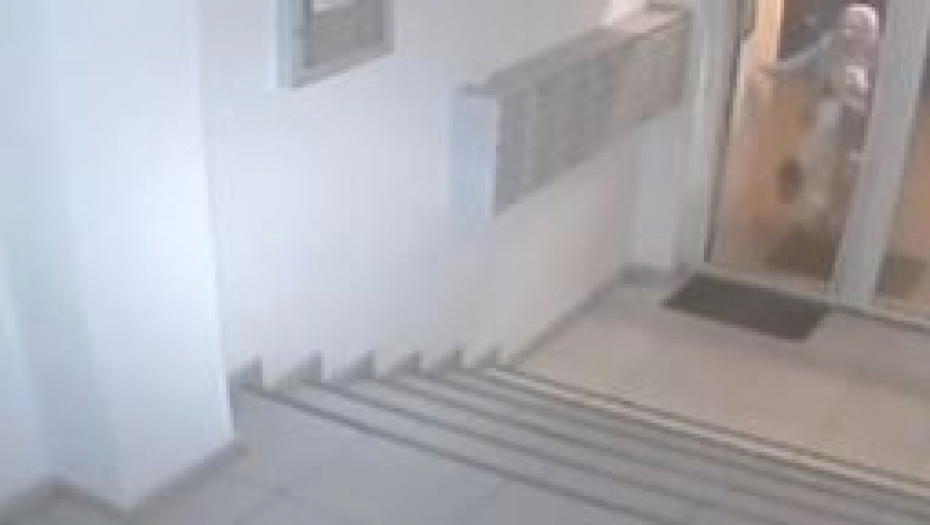 NEPOZNATI MUŠKARAC NAPRAVIO HAOS U ZGRADI Odvalio nogom vrata (VIDEO)