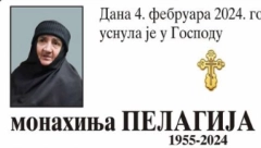 UMRLA MONAHINJA PELAGIJA Biće sahranjena na monaškom groblju