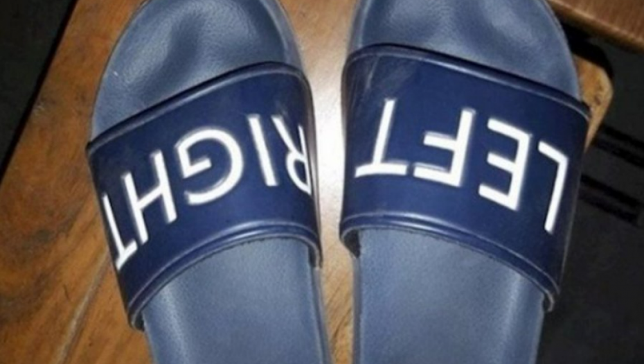 KAKO JE OVO MOGUĆE? Čovek kupio papuče, kad je došao kući i video NATPIS na njima, nije mogao da veruje (FOTO)