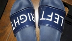 KAKO JE OVO MOGUĆE? Čovek kupio papuče, kad je došao kući i video NATPIS na njima, nije mogao da veruje (FOTO)