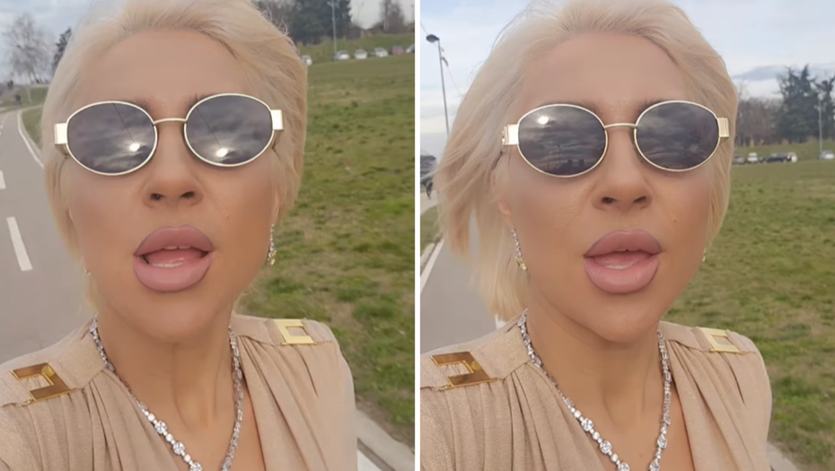 KOŽNE PANTALONE I DEKOLTE DO PUPKA! Jovana Jeremić vozi rolere u ovakvom izdanju, ljudi je zaustavljali da se slikaju, haos na ulicama