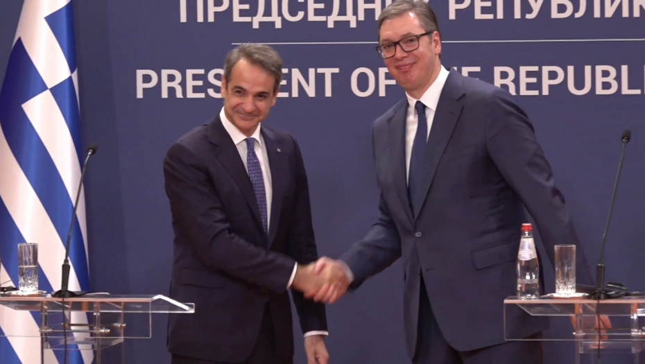 VUČIĆ POSLE SASTANKA SA MICOTAKISOM Uveren sam da će 2024. godina biti velika godina zajedničkih uspeha i rasta u odnosima između Beograda i Atine